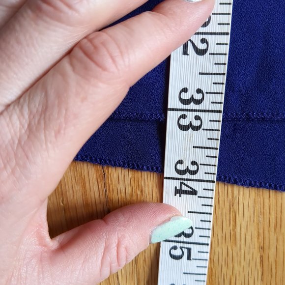 Aritzia Wilfred Sabine Sleeveless Faux-wrap Mini Dress with Pockets Royal Purple - Picture 13 of 13